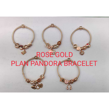 92.5 Sterling Silver Rose Gold Plain Pandora kada... by 
