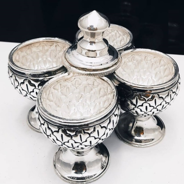 925 pure silver kankavati (stylish kumkum set) in... by 