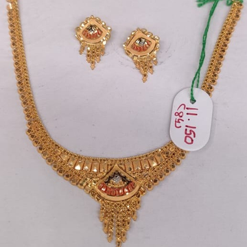 22 carat gold ladies necklace set RH-LN901