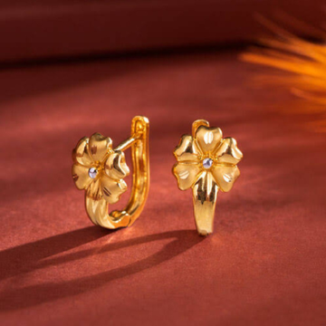 22k Gold plain earrings by 