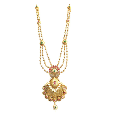 22k Gold Antique Designer Necklace MGA - GLS092