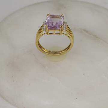 Pink stone ring by 