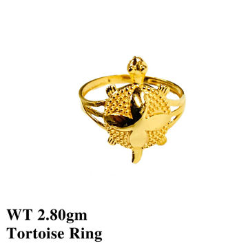 22k tortoise ring plain by 