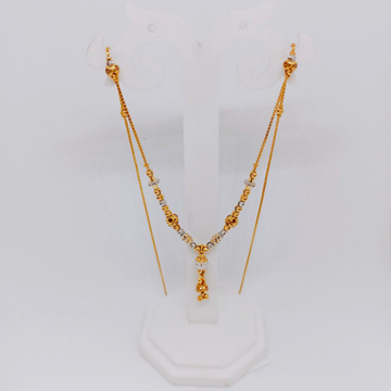 22k gold hallmark necklace by Ghunghru Jewellers
