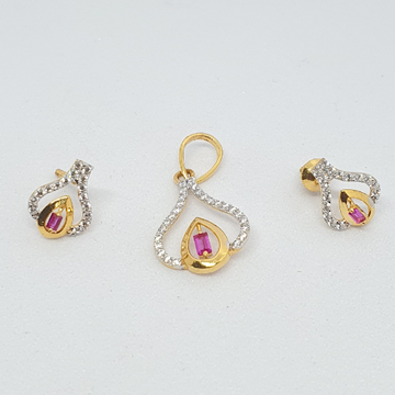 Gold 91.6 Fancy Diamond Pendant Set by 