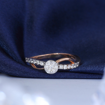Unique 18kt rose gold diamond engagement rings