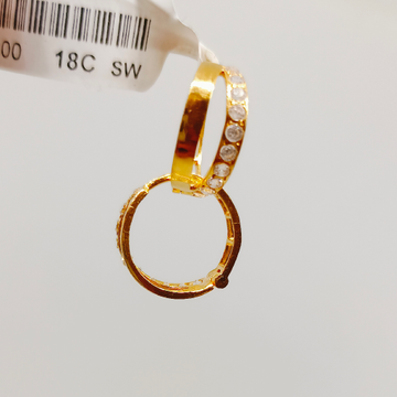 22 carat gold cz earrings  by Ghunghru Jewellers