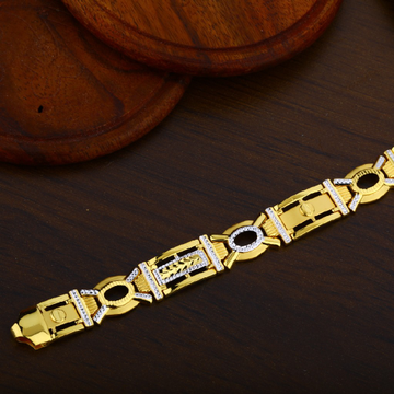 916 Mens Exclusive Plain Casting Gold Bracelet-MPB...