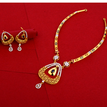 22KT Gold Women's Designer Necklace Set LN176