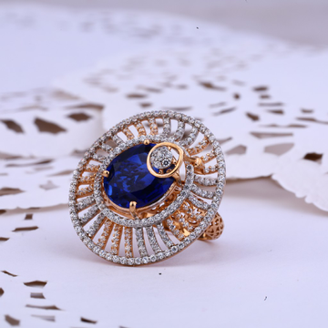 Ladies Blue Stone Solitaire Ring-RLR260
