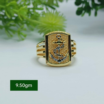 916 Gold Hallmarked Gents Ring by 