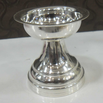 silver round shape  diya / deepak use daily pooja by 
