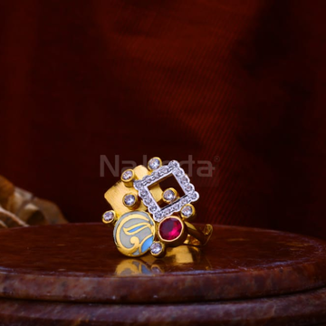 916 Gold CZ Classic Ladies Antique Ring LAR360