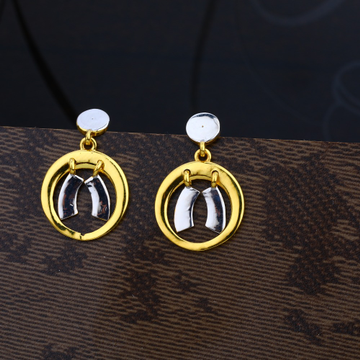 Ladies 22K Gold Plain Earring -LPE01