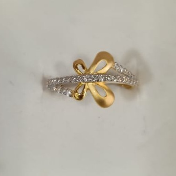 916 Gold New Butterfly Design CZ  Ring  by Narayan Jewellers