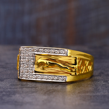 916 CZ Gold designer Men's Ring MR754