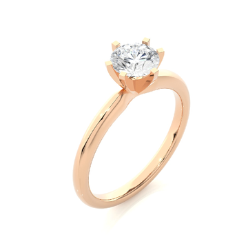 Fancy Rose Gold Solitaire Ring by 