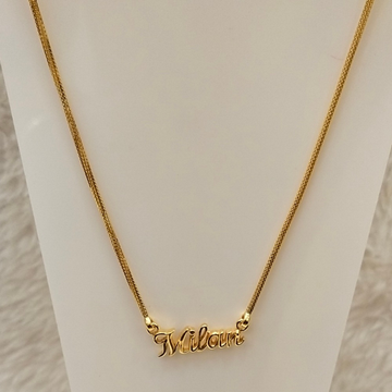 22K Gold fancy Name Pendant chain by 