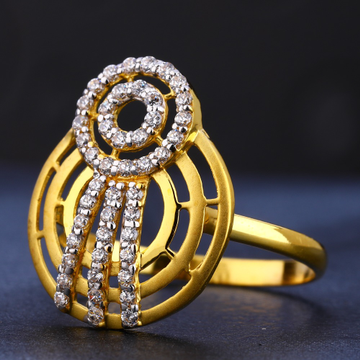916 cz gold hallmark designer women's ring lr770