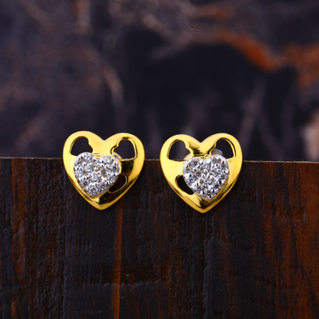22KT Diamond Heart shape Hallmark  Earring LFE323