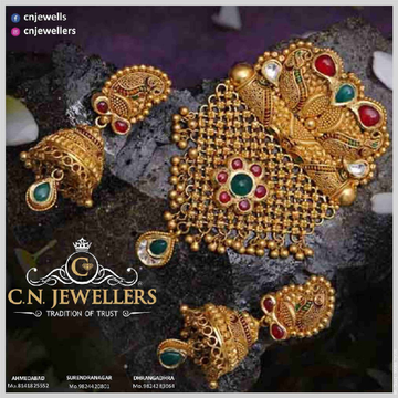 ANTIQUE JADTAR PENDENT SET 916 by 