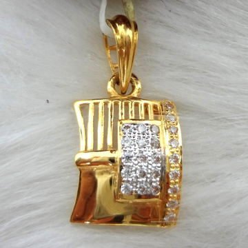 916 gold cz diamond gents pendant