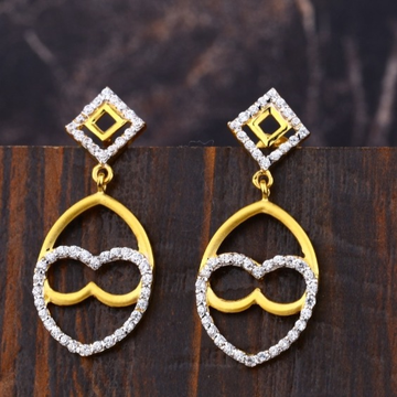 22 carat gold modern ladies earrings RH-LE472