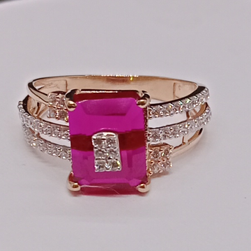 18k Rose Gold Diamond Ladies Rings by 