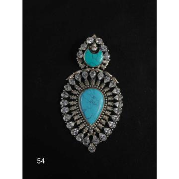 92.5 Sterling Silver Heart Shaip Rodiyam Dimond Pe... by 