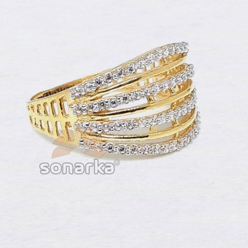Wholesaler Of Modern Design Cz Diamond 916 Gold Ring For Ladies Jewelxy