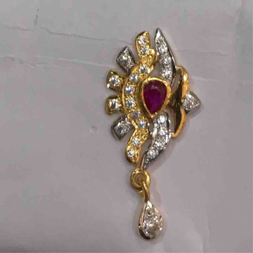 22kt Gold Rhodium Earrings by D.M. Jewellers