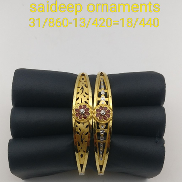 916 22 kt copper Bangles kadli by Saideep Jewels