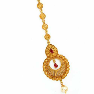 22KT/ 916 Gold Traditional wedding pink stone Mang... by 