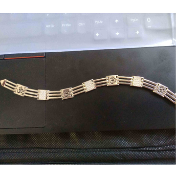 925 sterling silver casual oxidised om bracelet fo... by 