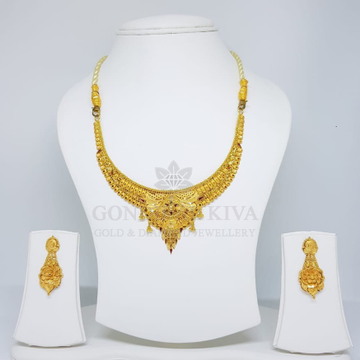 20kt gold necklace set gnl161 - gft hm64 by 