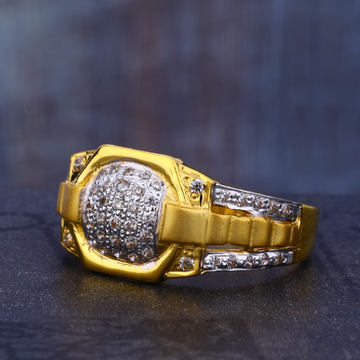 22KT Gold Cz Gorgeous Gent's Ring MR671