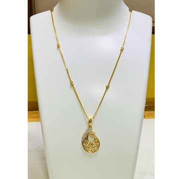 22 ct gold ladies chain set by 