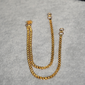 Gold Handmade Plain Earrings 88R47