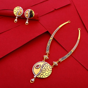 916 Gold Hallmark Exclusive Ladies Necklace Set LN...