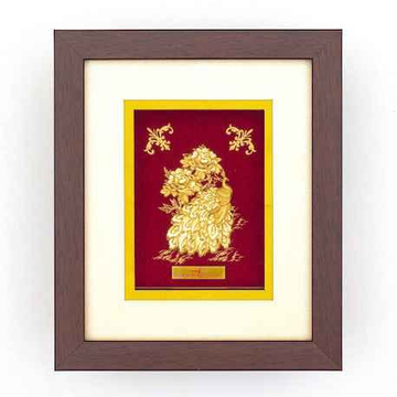 Beautiful Peacock Frame In 24K Gold Foil MGA - AGE...