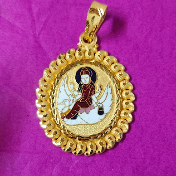 22kt Gold Fancy Brahmani Ma Mina Pendant by Saurabh Aricutting