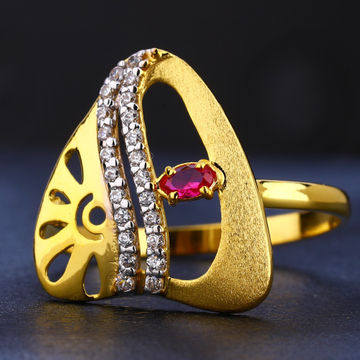916 Gold Ladies Stylish Hallmark Ring LR731