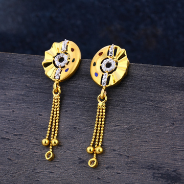 916 Cz Gold Women's Gorgeous Hallmark Jhummar Earr...