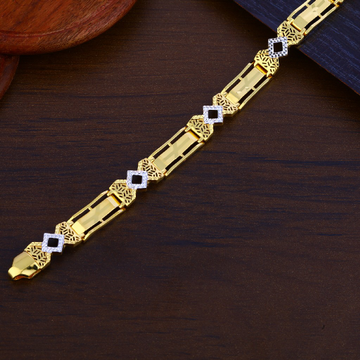 Mens Plain Gold Bracelet-MPB141