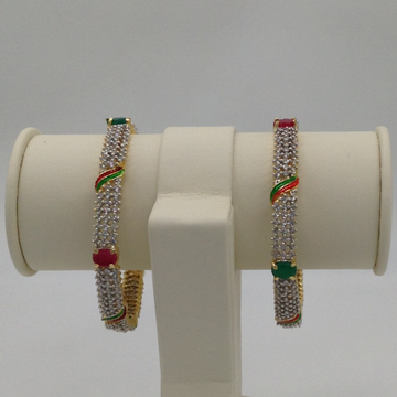 Tri colour cz enamel bangles jbg0003