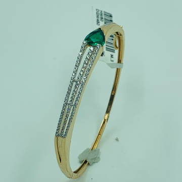 18ct rose gold bracelet green diamond by 