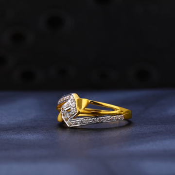 22KT Gold CZ Classic Ladies Ring LR1177