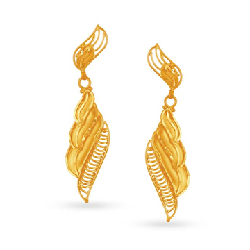 Gold Yellow Gorgeous Design Earrings