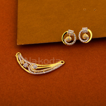 22KT Ladies Stylish Mangalsutra Pendant Set MP488