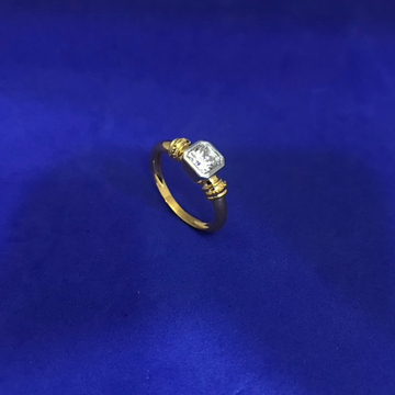 916 Gold CZ Solitaire Ring For Women  by Shubh Gold